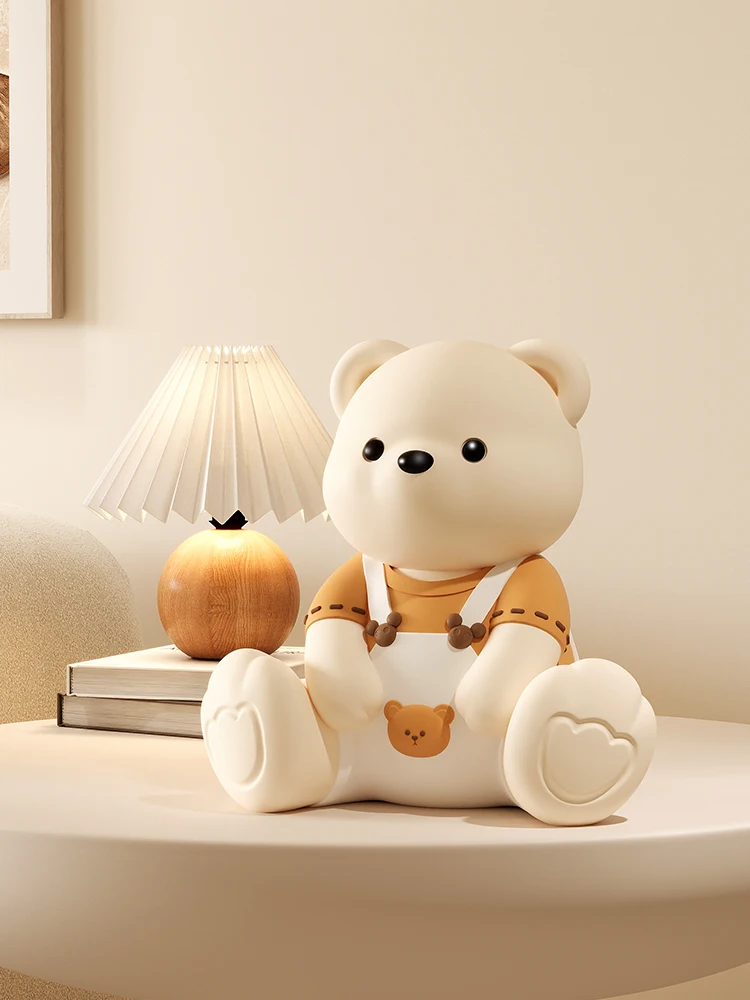 Cartoon Bear Piggy Bank Ornament Living Room TV Cabinet Coffee Table Porch Ornaments Children's Room Decoration Desk Decorations