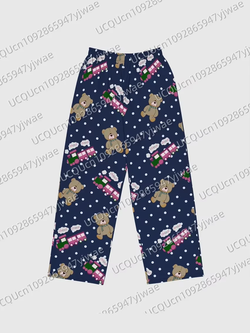 

Пижамы KPop Demon Hunters 2026 KPop Hunters Tiger Rumi с принтом кошек, женские модные длинные брюки, осень/зима, мужские брюки