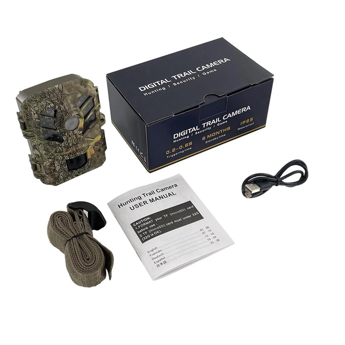 Outdoor High-Definition Tracking Camera Trail Camera Full HD 1080P 24Mp Infrared Induction Night Vision Waterproof