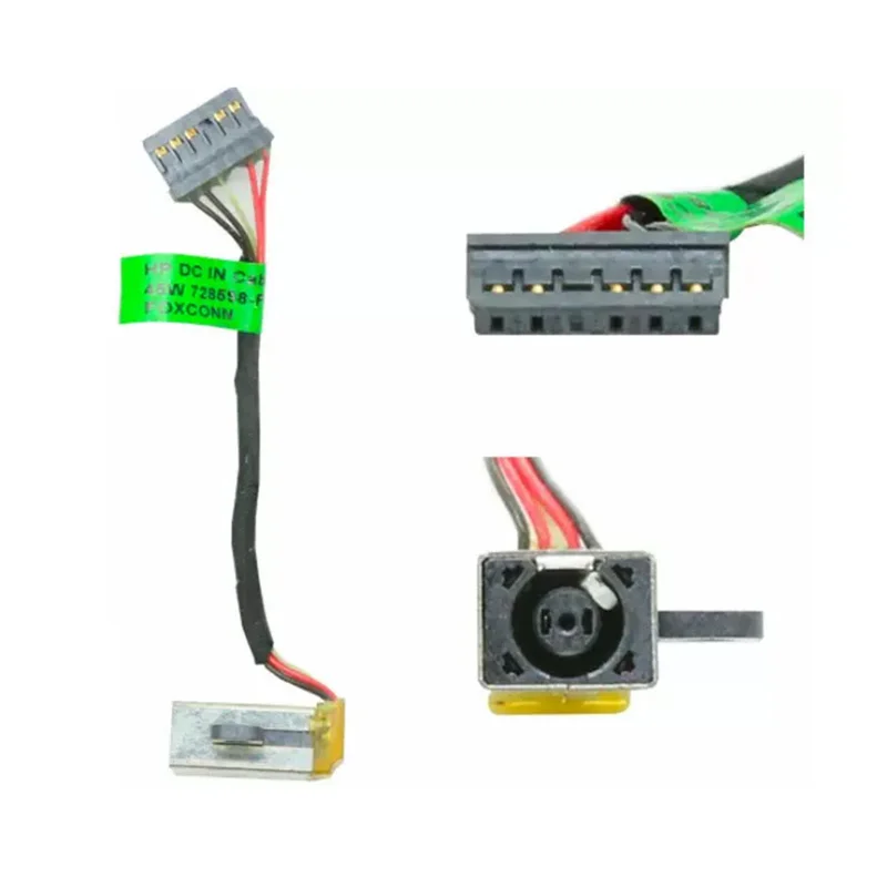 Genuine DC Power Jack cabo para HP Folio, Laptop, 1040 G1, G2, G3, G4, 728598-FD6, Novo