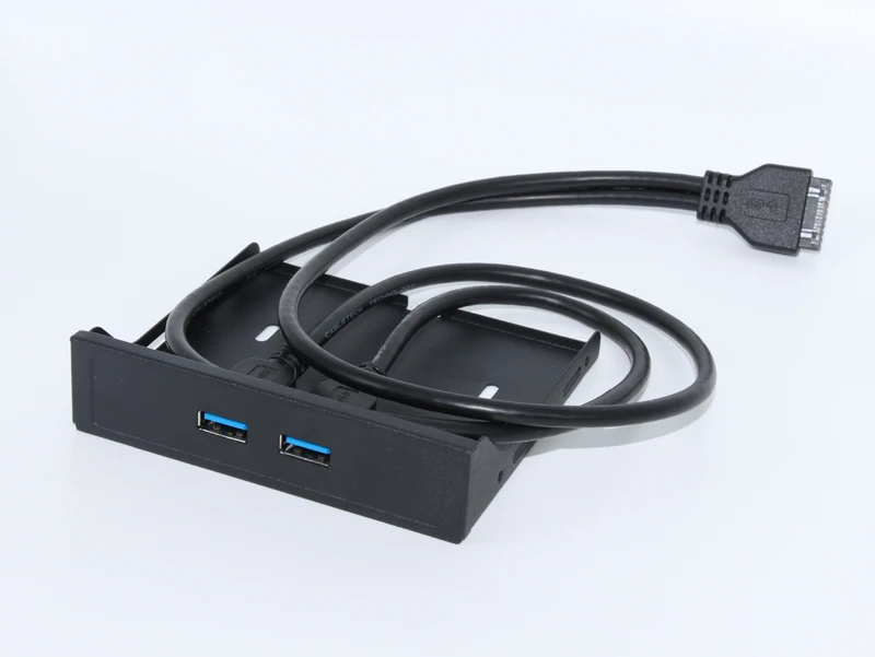H1111Z 20Pin 2 Port USB 3.0 Hub USB3.0 Front Panel Cable Adapter Metal Bracket for PC Desktop 3.5 Inch Floppy Disk Drive Bay NEW