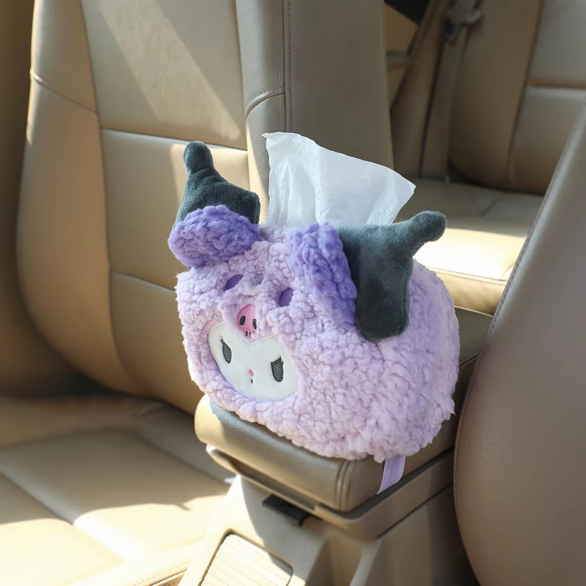 

Cartoon Tissue Box Holder Cute Short Plush Tissue Boxes Bracket Auto Armrest Box Car Seat Back Car Decorations Car Tissue Holder