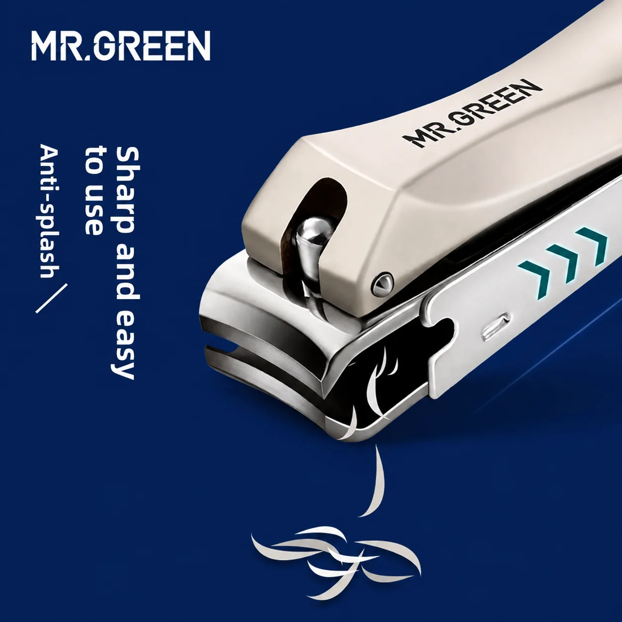 MR.GREEN Stainless Steel Nail Clippers Anti Splash Fingernail Cutter Bionics Design Toenail Clipper Sharp Blade Durable Manicure