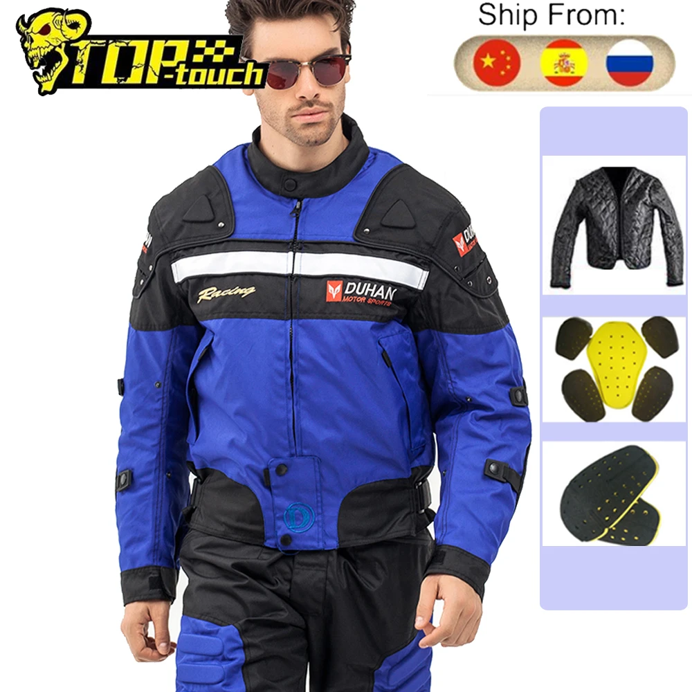 

DUHAN Men Motorcycle Jackets Riding Motocross Enduro Racing Jacket Moto Jacket Windproof Coldproof Motorbike CE Protection Gear