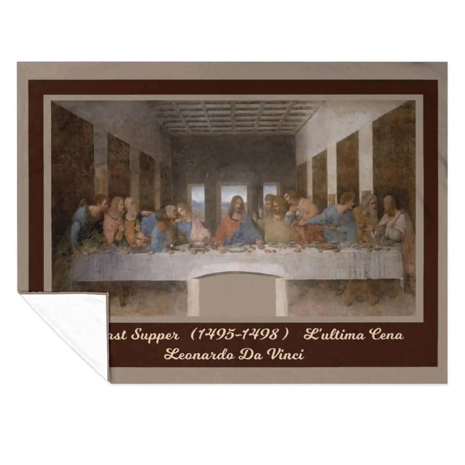 

The Last Supper By Da Vinci - Ultima Cena Throw Blanket Soft Plaid Summer Cute Thermal Blankets