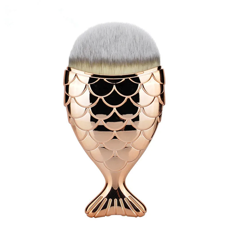 ใหม่ Fishtail Gradient แปรงแต่งหน้าสีอายแชโดว์ Foundation แปรง Electroplating เครื่องมือความงาม Liquid Foundation สี