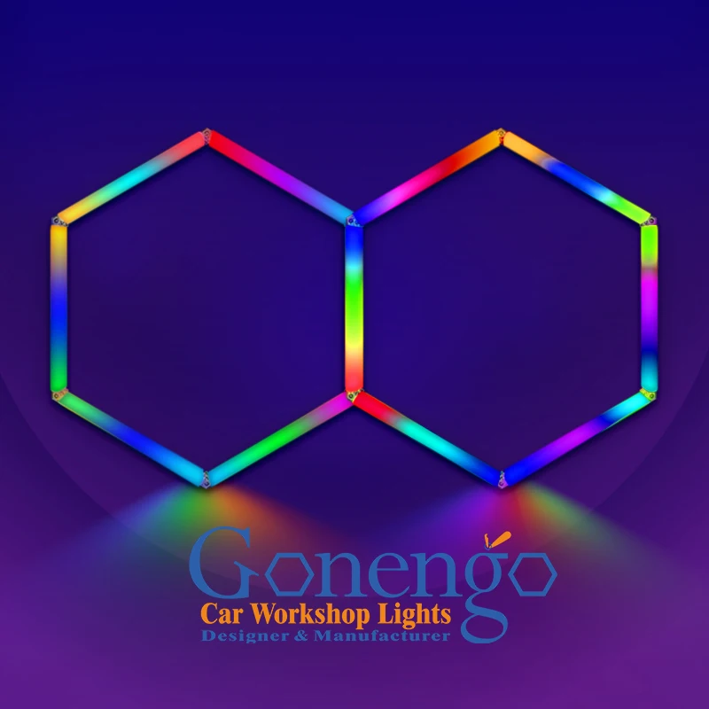 Customization Geometric Design Home Decoration Led Rgb Hexagon Lights