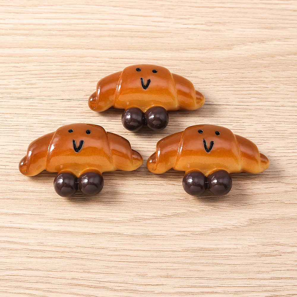 Tusember 4 Stück Niedliche Miniatur-Puppenhaus-Supermarkt-Lebensmittel Kekse Waffeln Croissants für Blyth BJD Puppen Küchenzubehör – Detail 14
