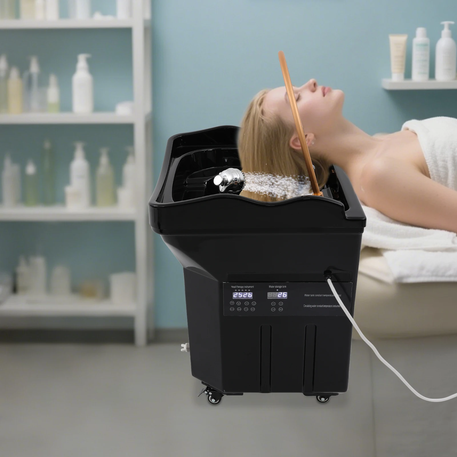 

Head Spa Equipment Head Spa Equipment with Large Water Tank Hair Salon Equipment for Spa Beds Head Spa Equipment 2800W