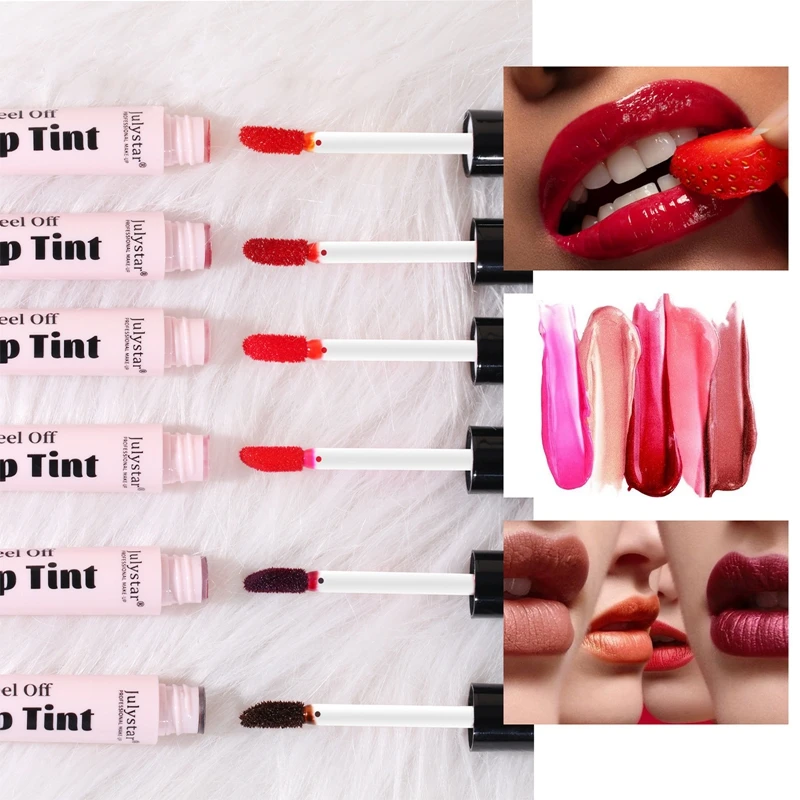 Peel off Lip Gloss Long Lasting Waterproof Matte Liquid Lipstick Lip Tint Stain for Women Makeup Cosmetic