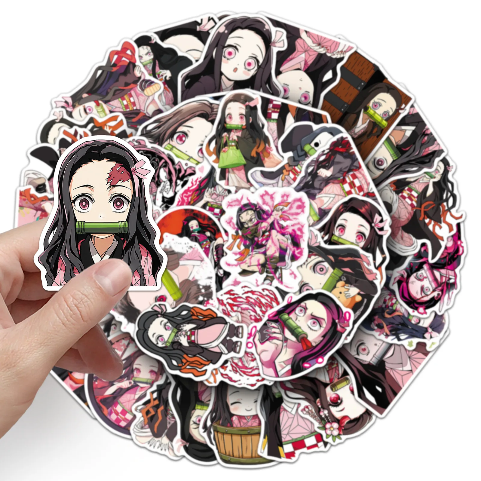 

10/30/50PCS Demon Slayer Anime Cute Cartoon Fun Personality Kamado Nezuko Graffiti Sticker Decal Kids Toy for Laptop Desk