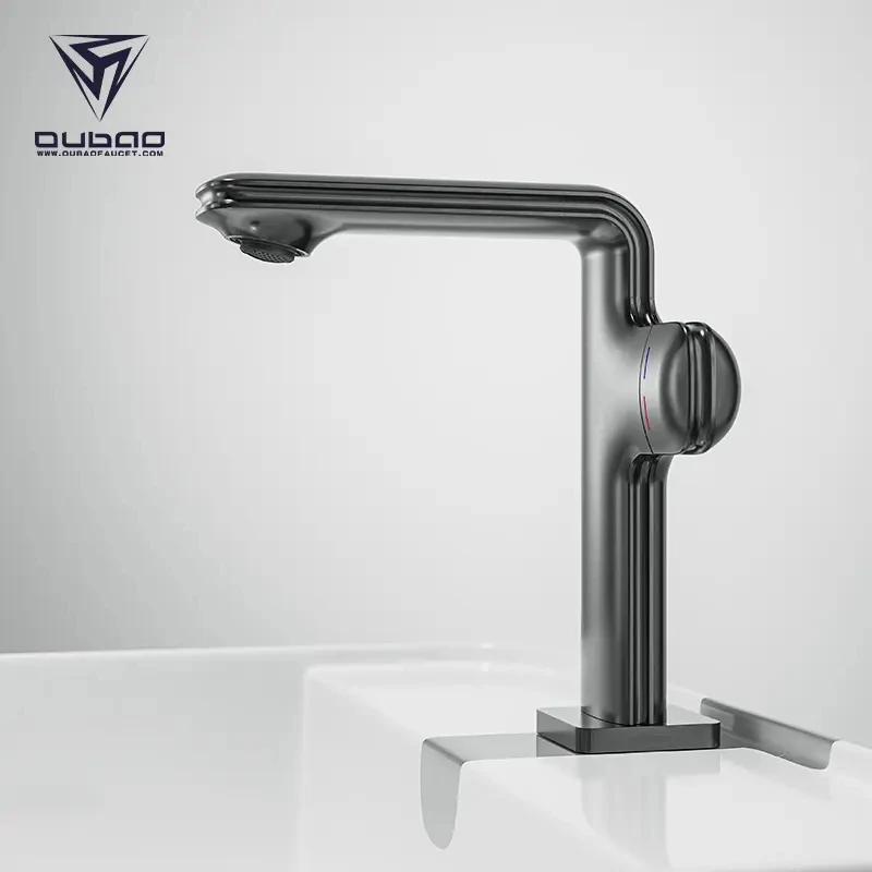Modern simple and unique style gun gray faucet, bathroom and toilet single handle faucet