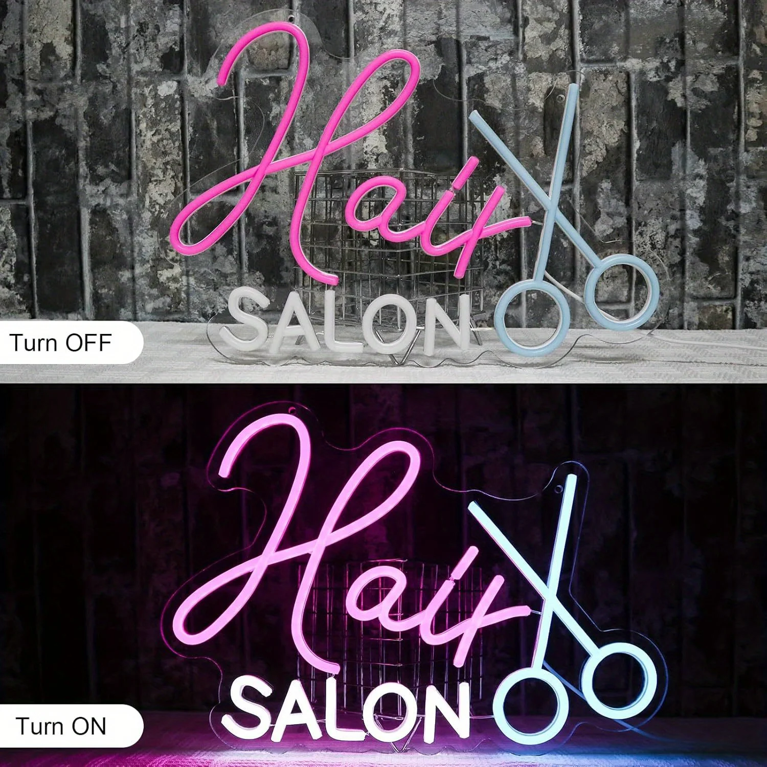Insegna al neon per parrucchiere Luce al neon a LED dimmerabile per bellezza Barbiere Armadietto Barba Parrucchiere Decorazione da parete Parrucchiere Regalo