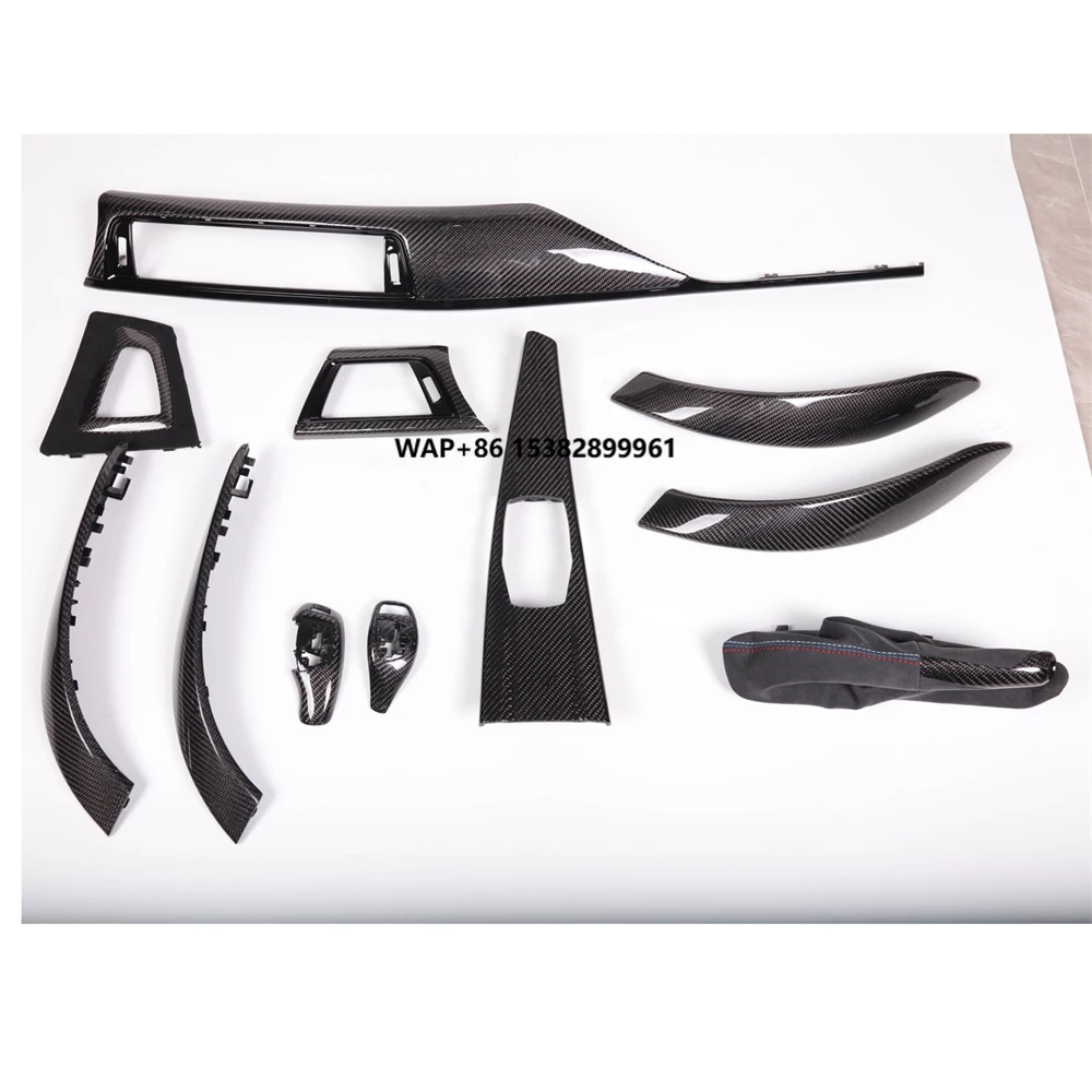 

Upgraded F30 M3 Shiny Gloss Black Trim Carbon Carbone Fiber Trims Interior Accessories for F30 F31 F32 F33 F80