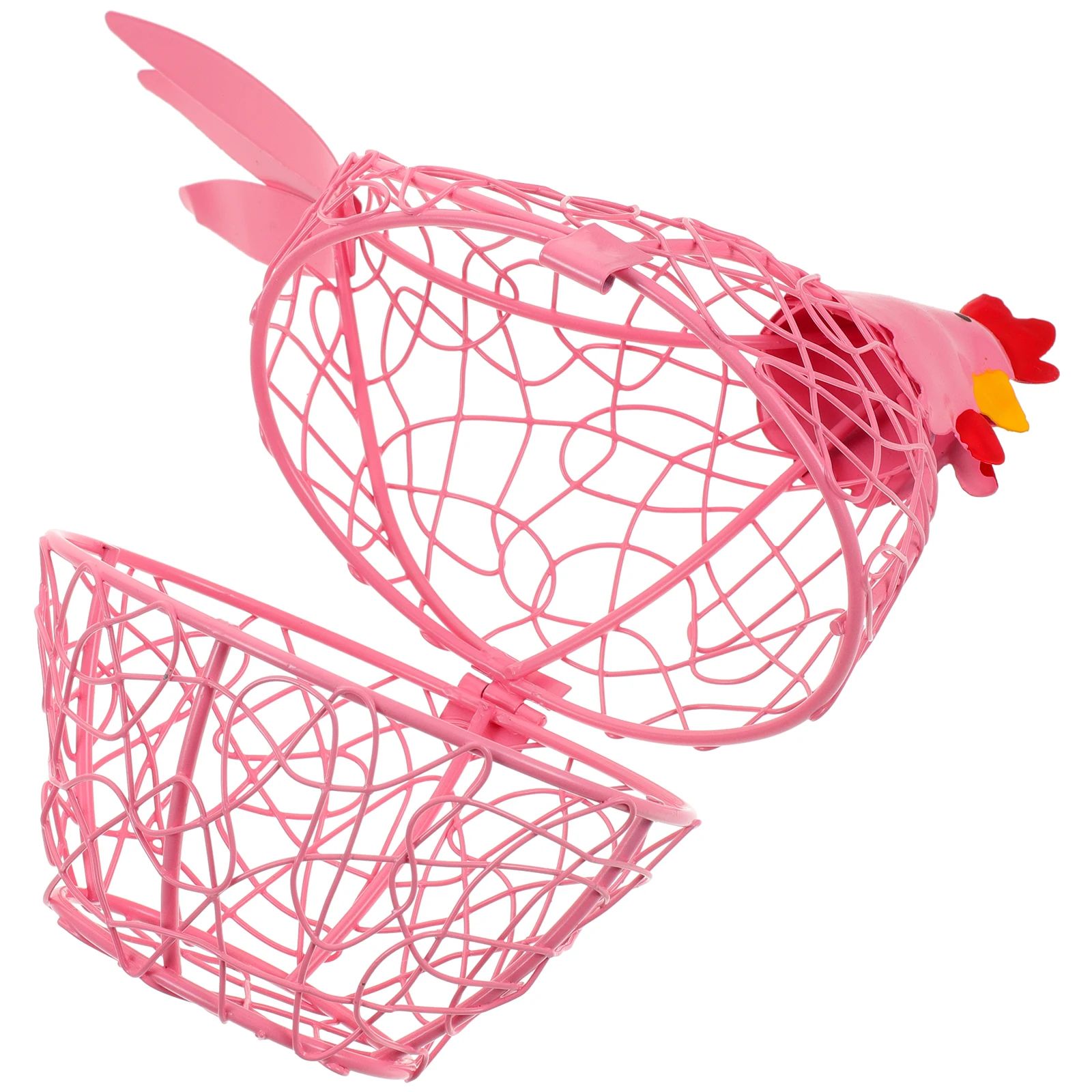 

Practical Iron Chicken Egg Basket Hen Shape Multi-Function Kitchen Countertop Organizer Storage Iron Egg Basket