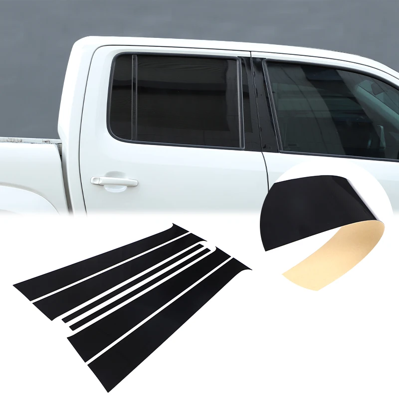 

Car Pillar Post Trim Stickers Glossy Black B Pillar Sticker Door Middle Column Decal Car Gadgets For Volkswagen Amarok 2011-2018