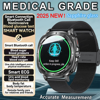 2025 New Medical Grade Smart Watch Man Blood Sugar Blood Lipid Uric Acid Monitor ECG+PPG+HRV HD Bluetooth call Smartwatch Woman