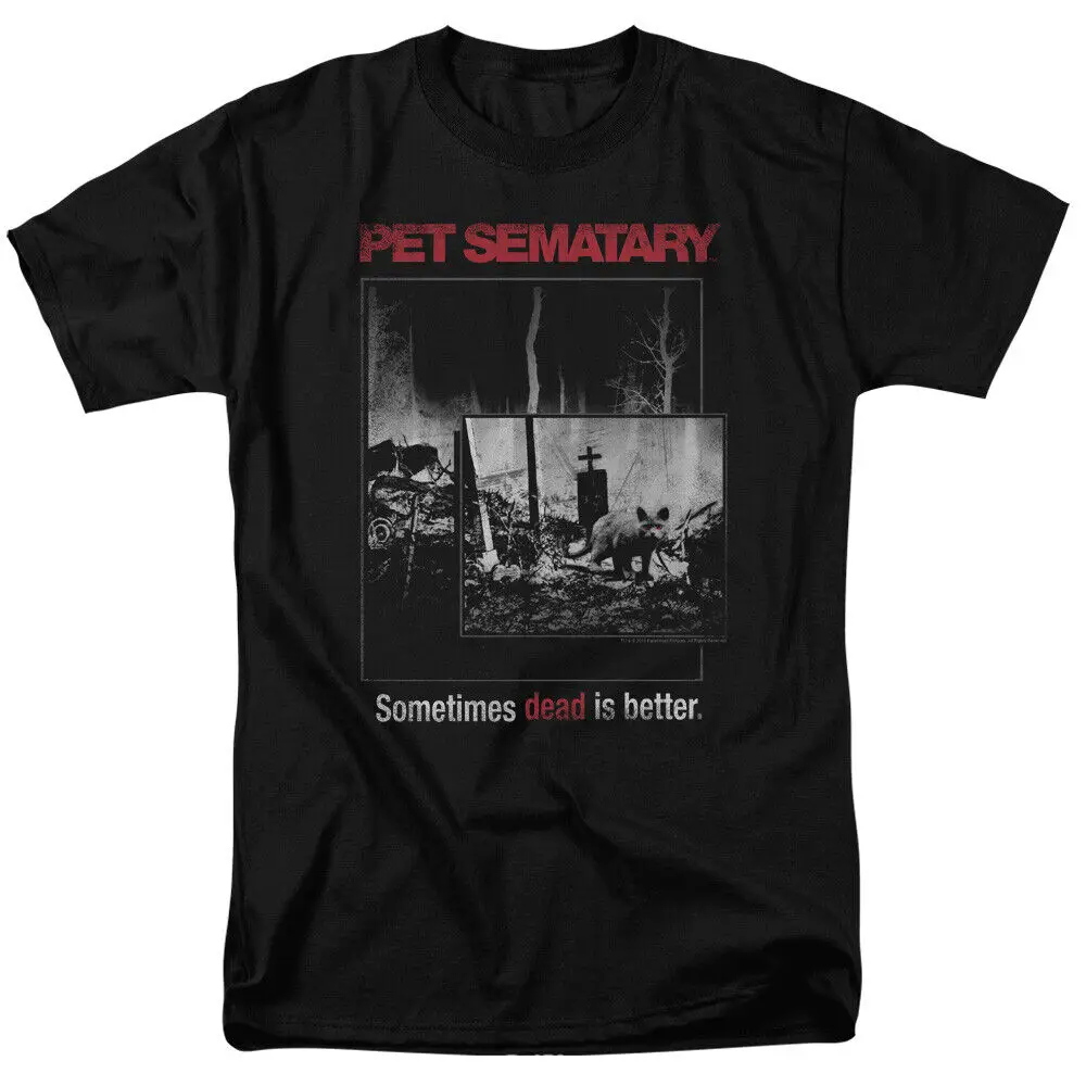 Pet Sematary Cat Poster T Shirt Mens Licensed Horror Movie Tee Black