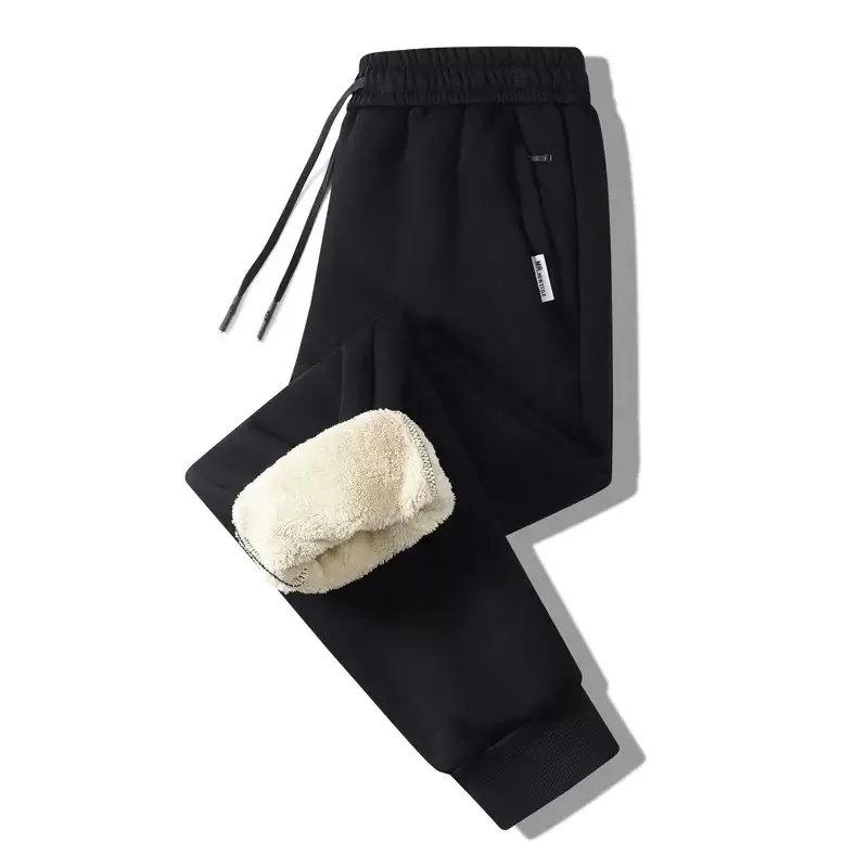 

Новый зимний модный тренд плюс утолщенные теплые флисовые спортивные штаны для мужчин, свободные повседневные спортивные штаны высокого качества и большого размера