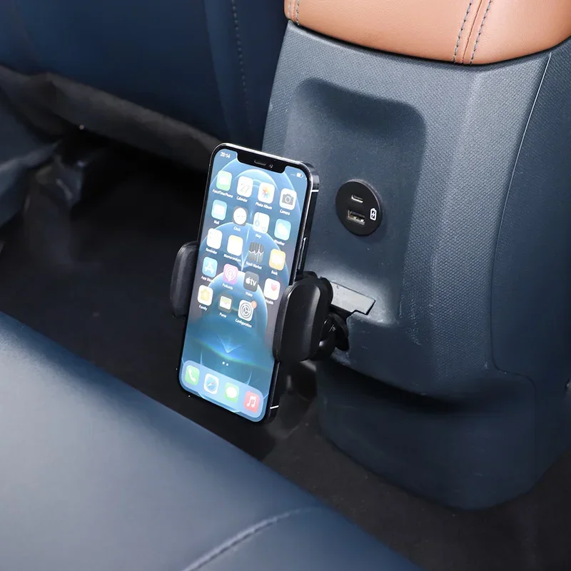 

For Ford Maverick 2022-2025 Aluminum Alloy Car Rear Expansion Mobile Phone Holder Drama Chasing Artifact Bracket Car Accessories