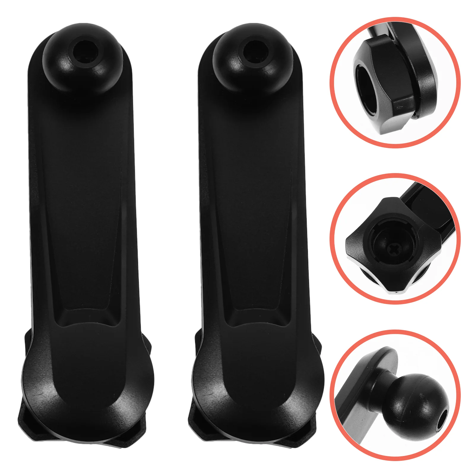 2 Pcs Extension Pole Adapter Cell Phone Ball Head Bracket for Holder Dash Mount Accessories Plastic Arm