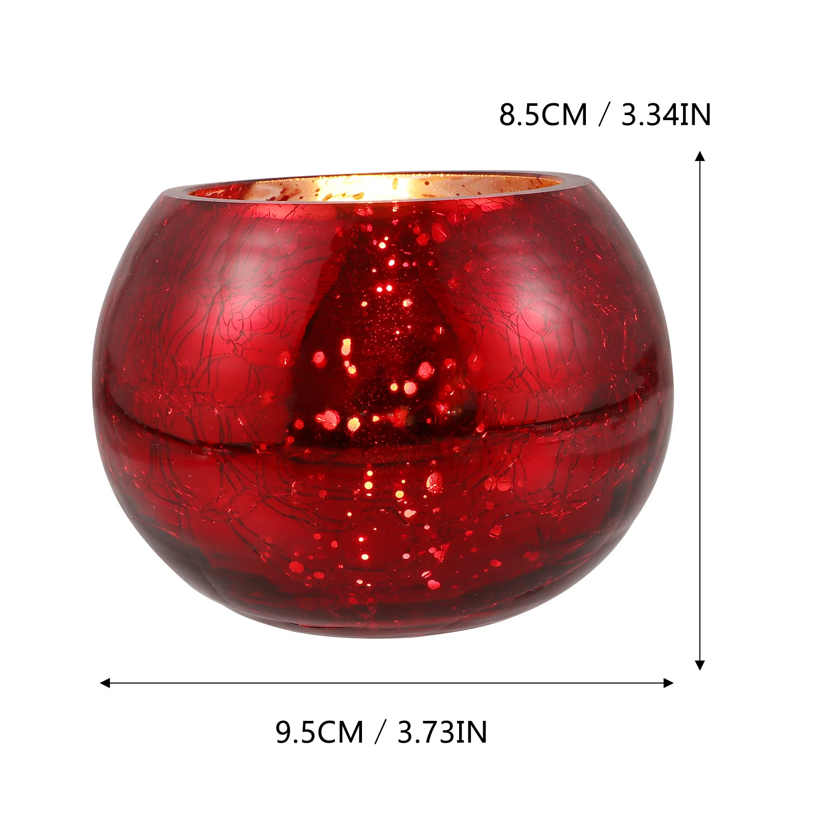 

1Pcs Ice Crystal Glass Holder Elegant Round Glass Tealight Cup for Cozy Ambiance Bedroom Living Room Decor Gift Idea