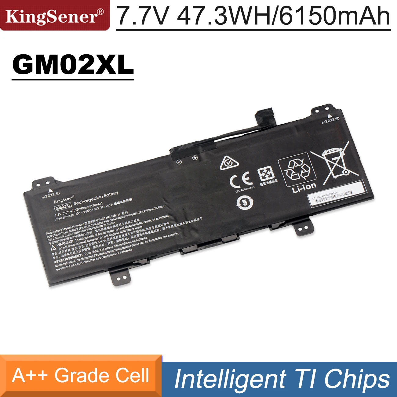 

Kingsener GM02XL Laptop Battery For HP Chromebook 14 G5 Chromebook X360 11 G1 Series 917679-271 HSTNN-DB7X HSTNN-UB7M GM02