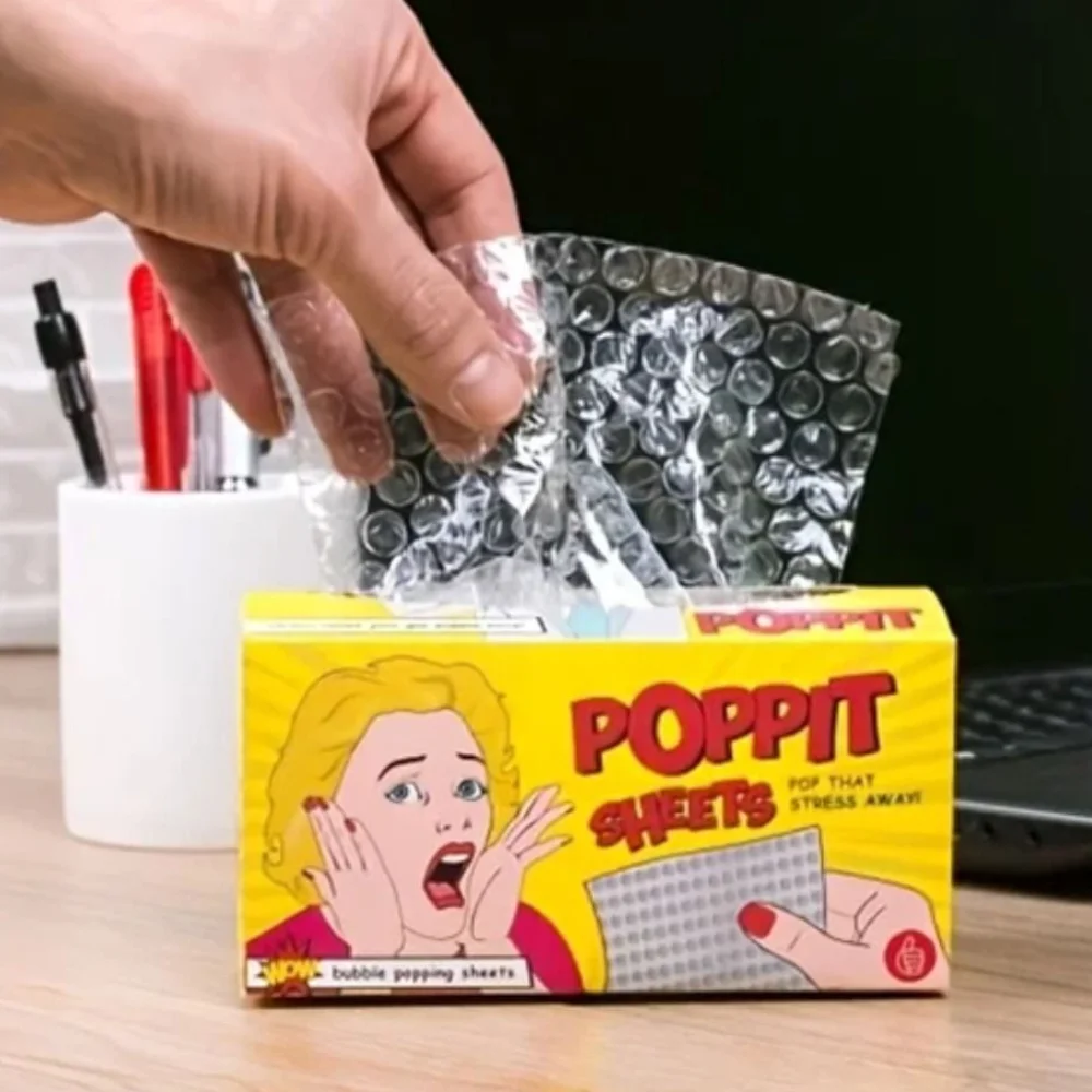 ฟิล์มกระดาษฟอง Mini Bubble Wrap โปร่งใสวงกลม Bubble Bubble สูบน้ํากระดาษกด Pinch Burst Poppit ความเครียดแผ่น