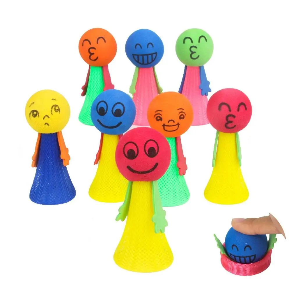 

Soft Bounce Small People Toy Stretch Squeezing Cartoon Fun Bouncing Doll Games Random colors Cute Luminous EVA Fidget Toys Gift