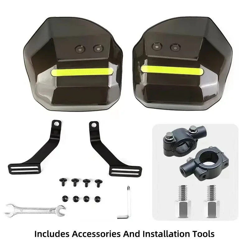 حراس اليد العالمية للدراجات النارية ، حراس المقود الدراجة مع شرائط عاكسة ، درع اليد للدراجات النارية ، حماية الرياح #5