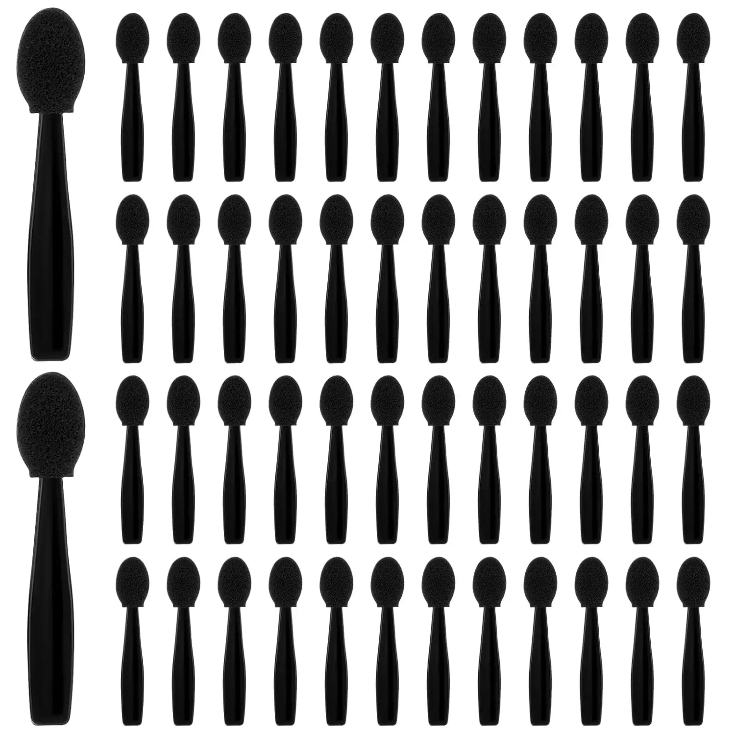 

50-Pack Disposable Eyeshadow Sponge Applicators, Dual-Sided Travel Makeup Brushes for Women and Girls