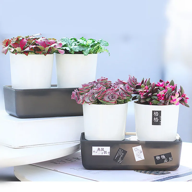 Lazy Self-Watering Flowerpot, Planter Pots, Automatic Water Absorption, Succulent Aquaculture Plastic, Hydroponic Flowerpot