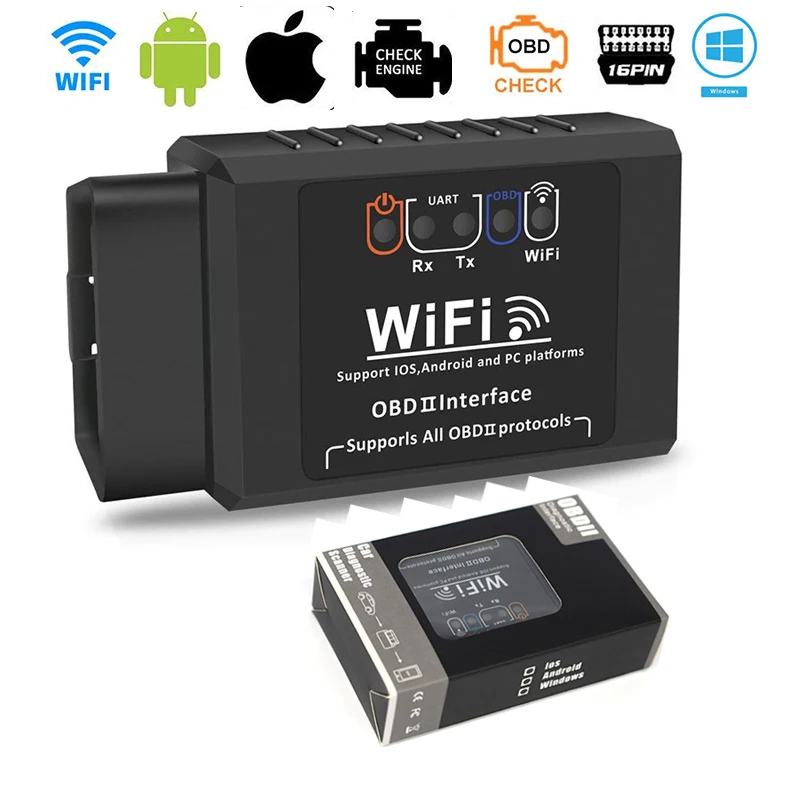 ELM327 V1.5 WIFI OBD2 WIFI Scanner Car Diagnostic Tool for Nissan TIIDA X-TRAIL Qashqai Skoda Octavia Renault Clio Ford Focus