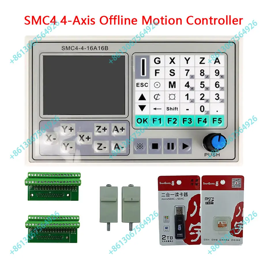 Smc4 4-axis Cnc Offline Controller Engraving And Engraving Machine Control System Smc4-4-16a16b Supports Rtcp Standard G Code