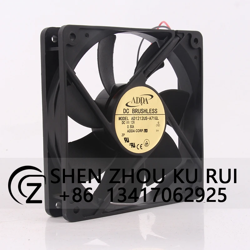 Case Fan for ADDA AD1212US-A71GL 120*120*25MM 12V 0.50A 12CM 12025 High Airflow Chassis Cooling Fan