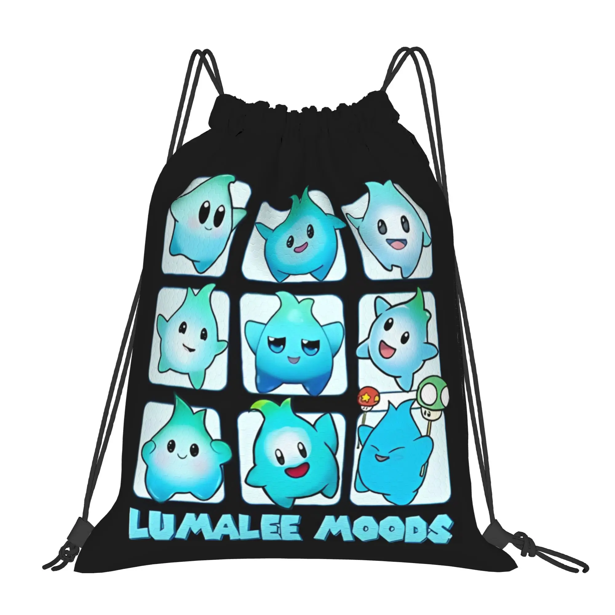Lumalee 4  Portable Shopping Drawstring Backpack Riding Backpack Gym Shoes Drawstring Bags