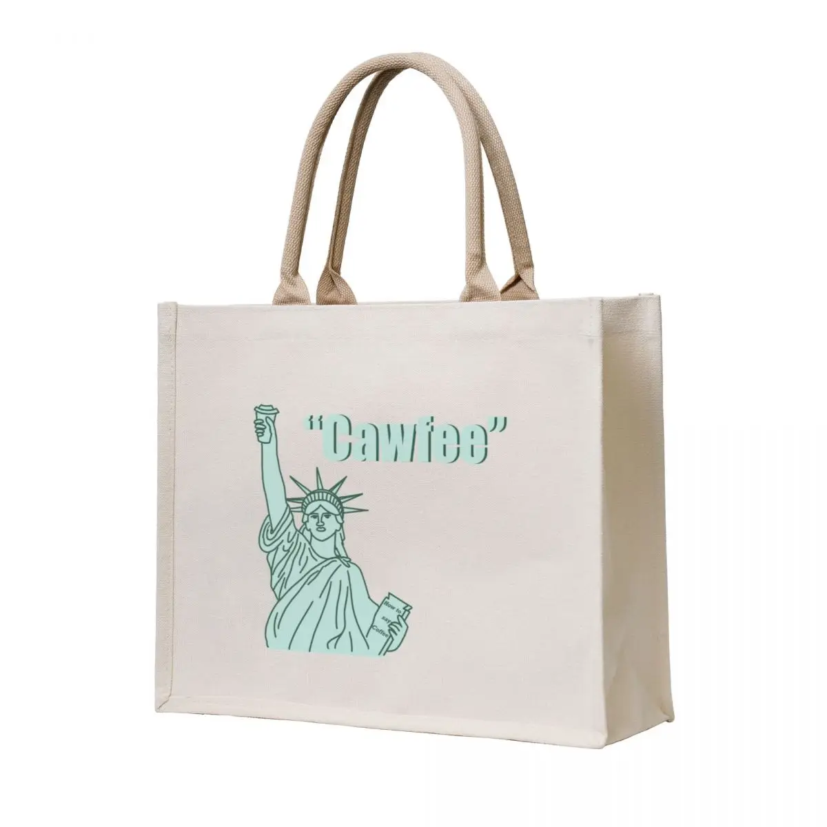 

Cawfee, how to say Coffee Tote Bag Women's beach bags cute tote bag reusable shopping bag