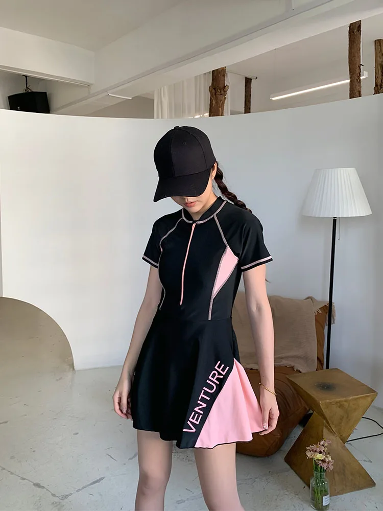 

Spor Skirt Sle Swimsuit Belly Covering Slimming Beach Faion Hot Spring Teenage Girl Swimwear ort Sve