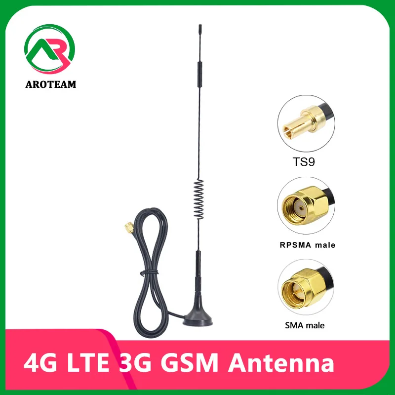 31CM GWS 4G LTE Antenna 12dbi TS9 SMA Male Aerial 698-2700Mhz IOT magnetic base 3M Sucker Antena wireless cable for modem router