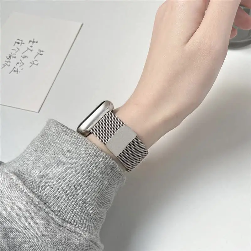 Milanese Loop For Apple Watch Strap 46mm 44mm 45mm 40mm 42mm 41mm 38mm 49mm Bracelet iWatch Series 10 Ultra 2 9 8 SE 7 6 5 Band