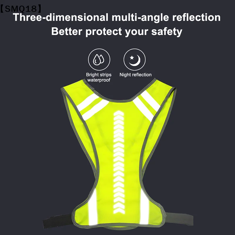 Motorcycle Safety Jacket Visible Reflective Vest Working Clothes Night Security Running Cycling Coat【SMQ】