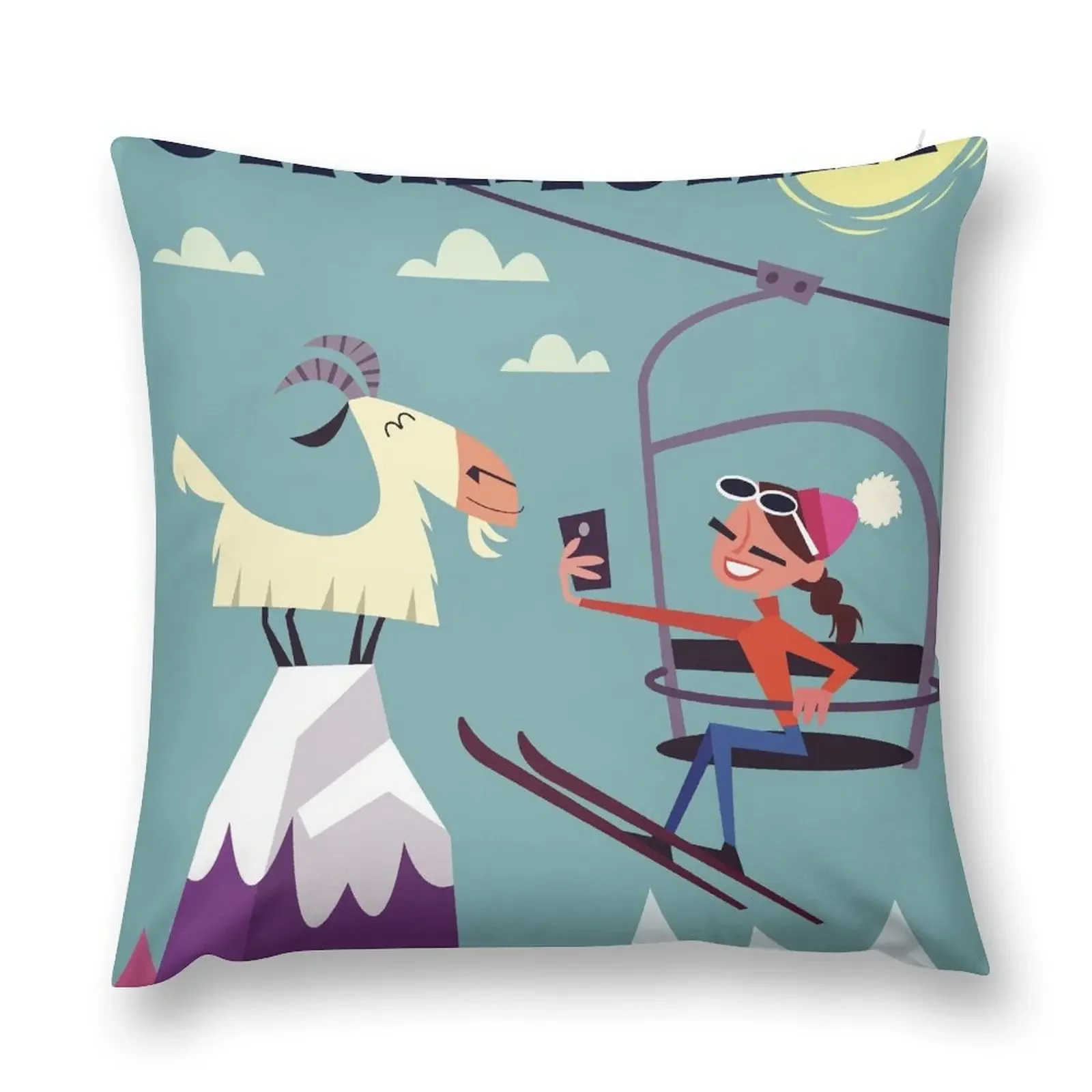 Chamonix Mont Blanc poster Throw Pillow Throw Pillow Christmas Throw Pillows Covers pillow