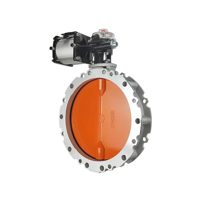 Factory Direct Sales V2FS Pneumatic Dust Butterfly Valve Alu Alloy Cement Mixing Plant Double/Single Flange Dust Butterfly Valve