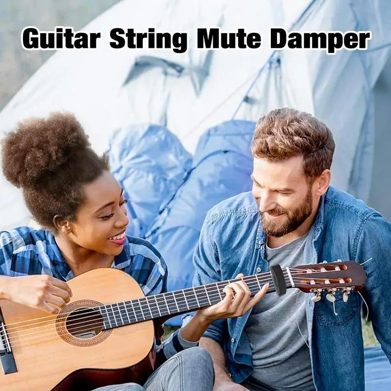 1PC Guitar String Damper Multi-Purpose Damper For Bass And Guitar Guitar Playing Accessories Elastic Bass String Muter For Party