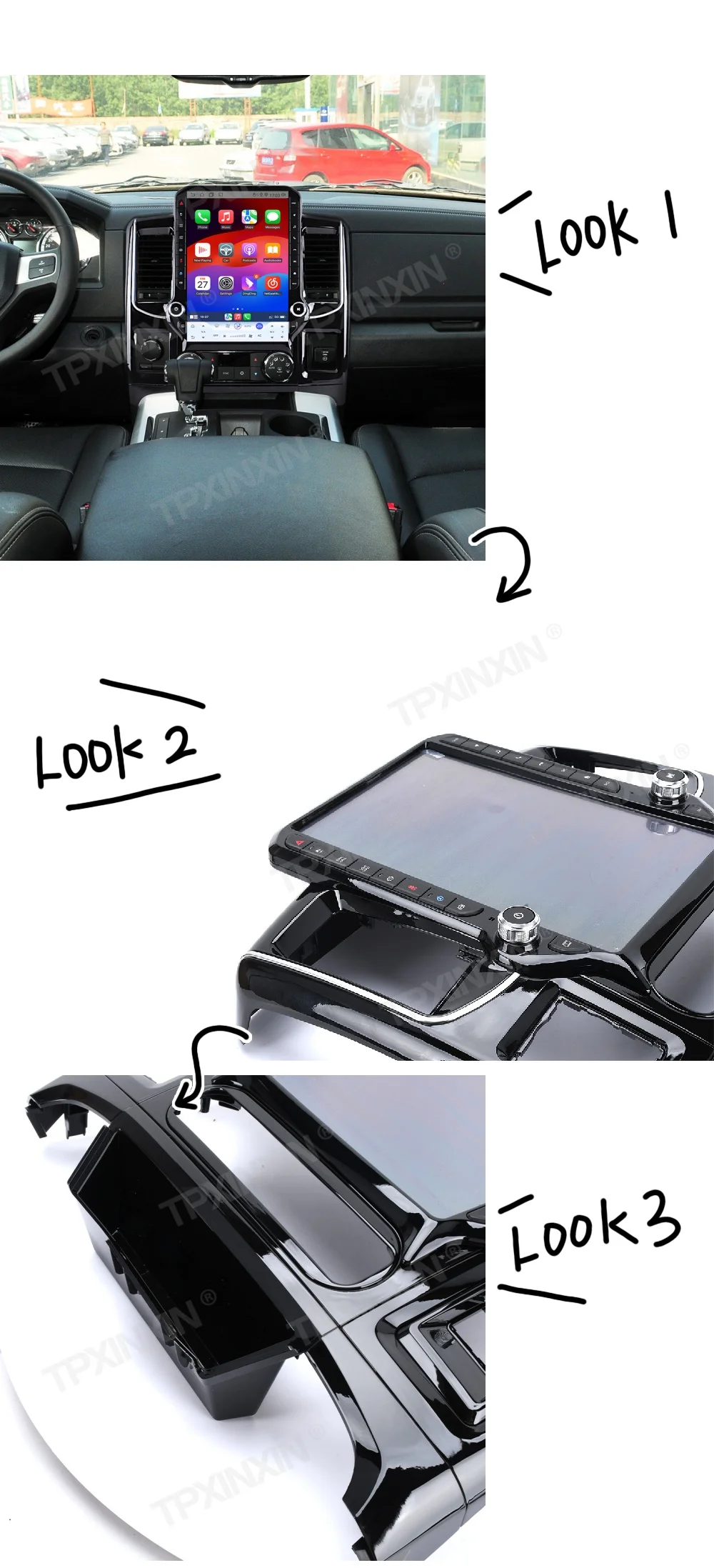 14.5'' Android Car Radio For Dodge Ram 2008-2012 Car Multimedia Video Player GPS Navigation Carplay Screen Head Unit Auto Parts