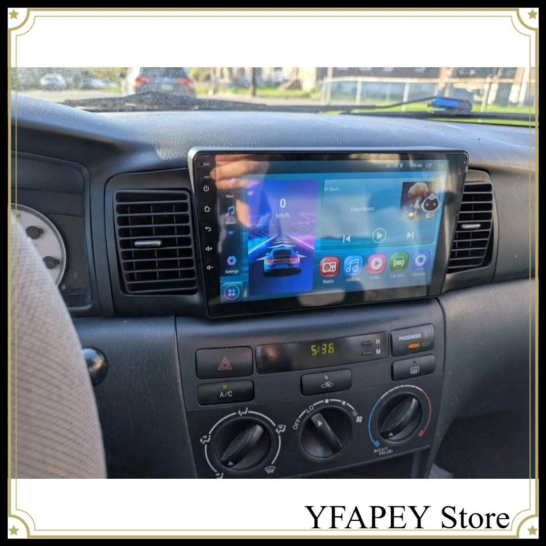 

9 Inch 4-Core 2+64G Car Stereo Radio, Carplay Android Auto Bluetooth Multimedia Player LHD for Toyota Corolla 2005-2012