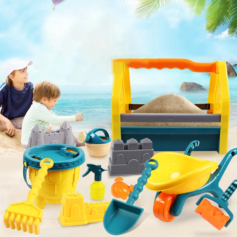 Outdoor Sand Toys Sets Beach Summer Play Children Dredging Shovel Mold Kid Baby Outdoor Games Play Portable Toy With Car