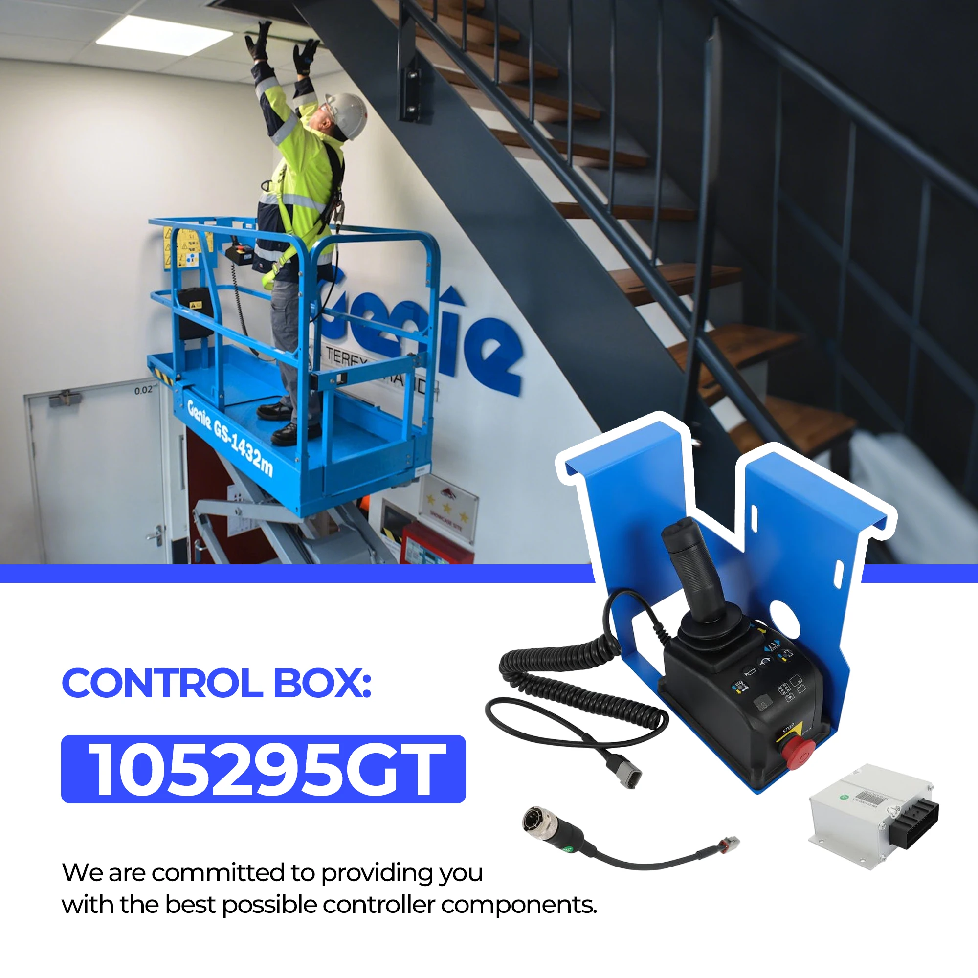 

Control System Control Box Update Kit Replacement for Genie GS-1530/1930/2032/2046/2632/2646/3246 Part# 105295GT, 105295, 100840