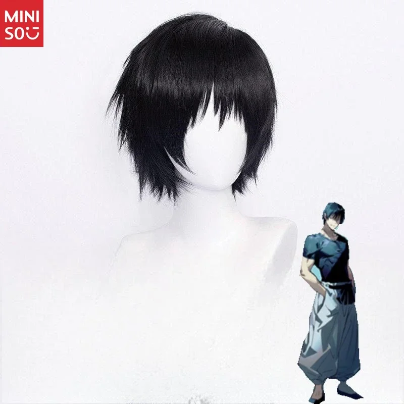

Miniso Jujutsu Kaisen Toji Fushiguro, парик для косплея, колючие черные волосы для семьи Zenin, образ волшебника