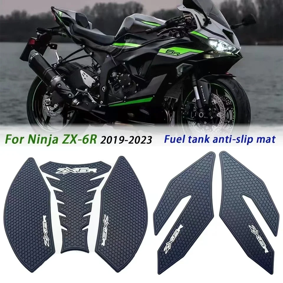 

ZX 6R Motorcycle Tank Traction Pad Anti Slip Sticker Gas Knee Grip Protector For Kawasaki ZX-6R ZX6R 2019-2022 2023